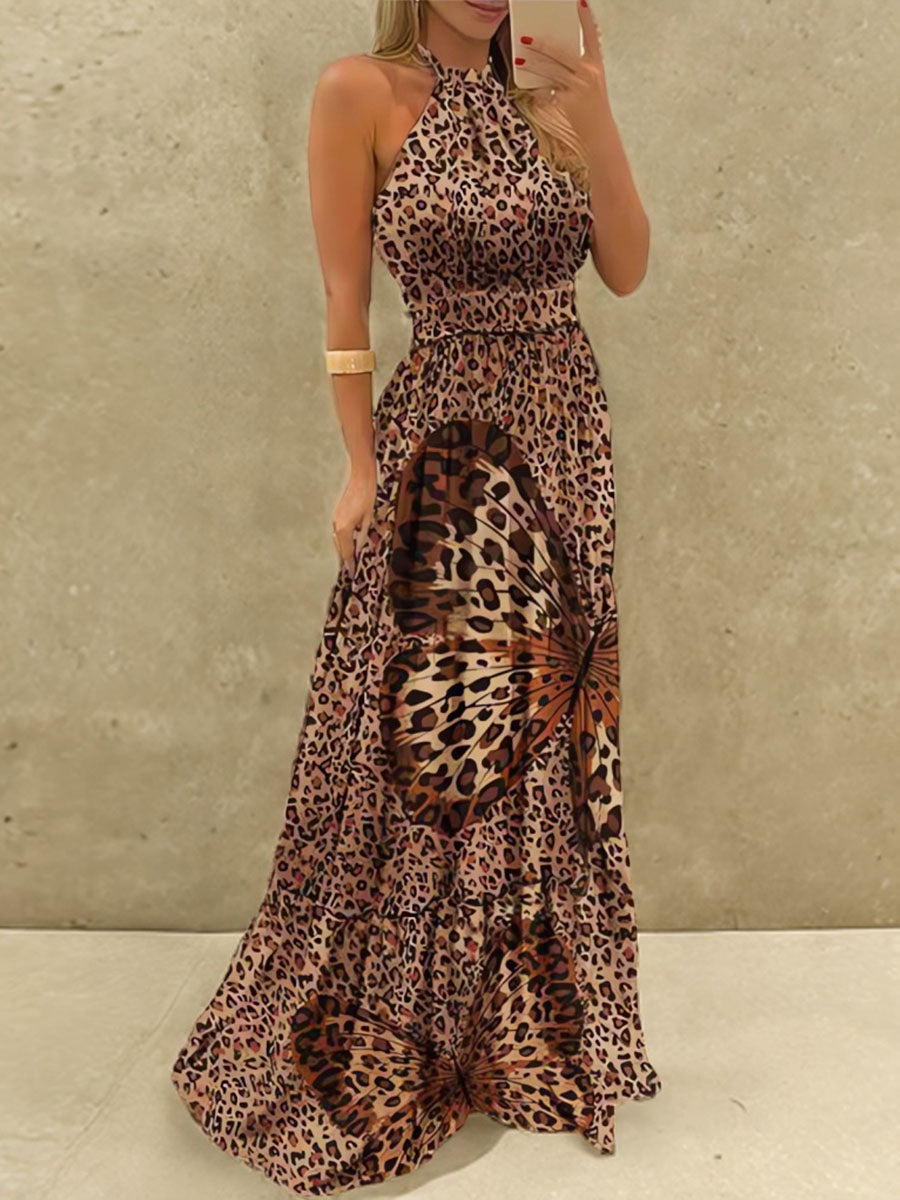 Fresh Leopard Butterfly Dress