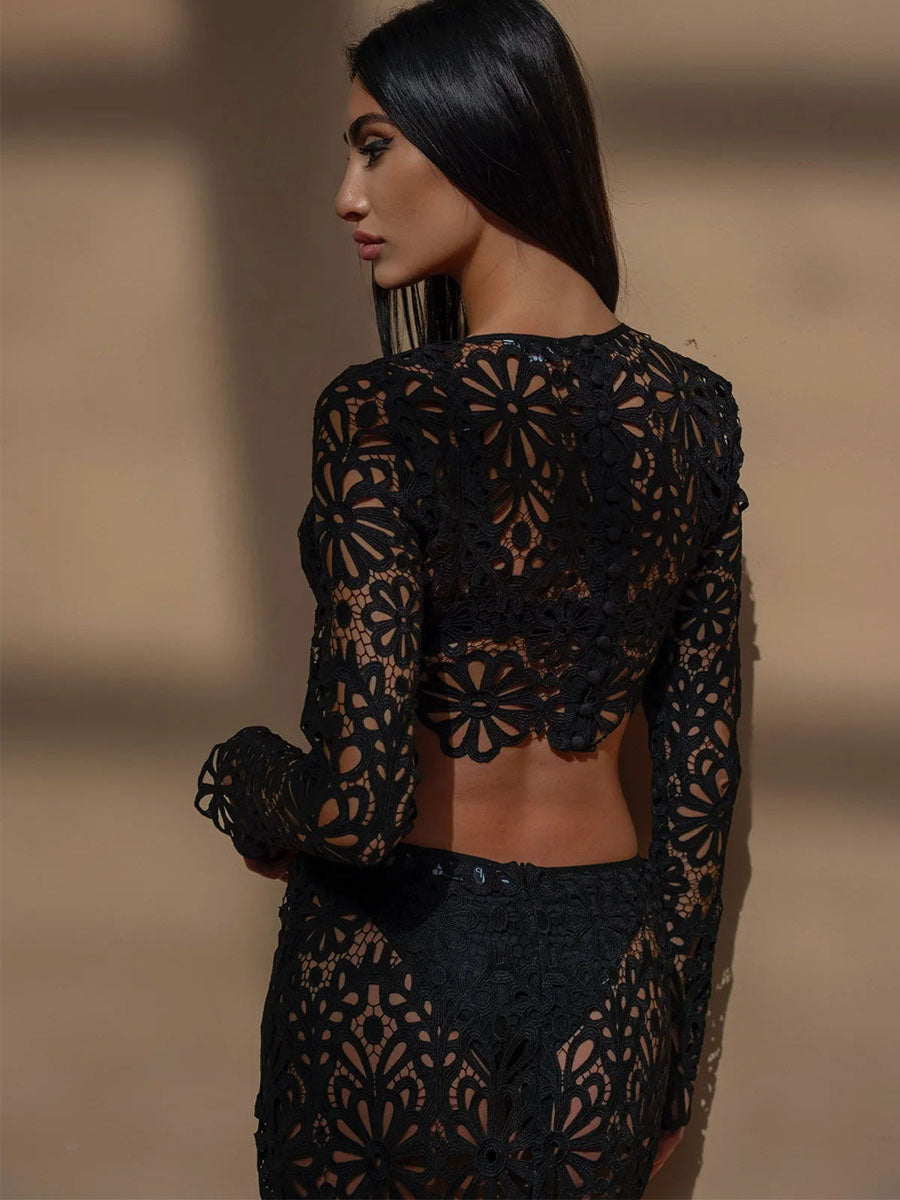 Petal Veil Luxe Lace Set