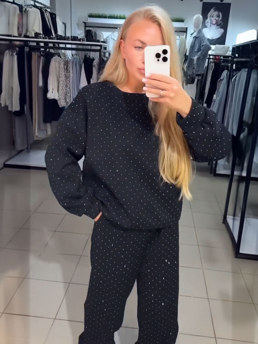 Sparkle Tracksuit Streetwear Lounge Set