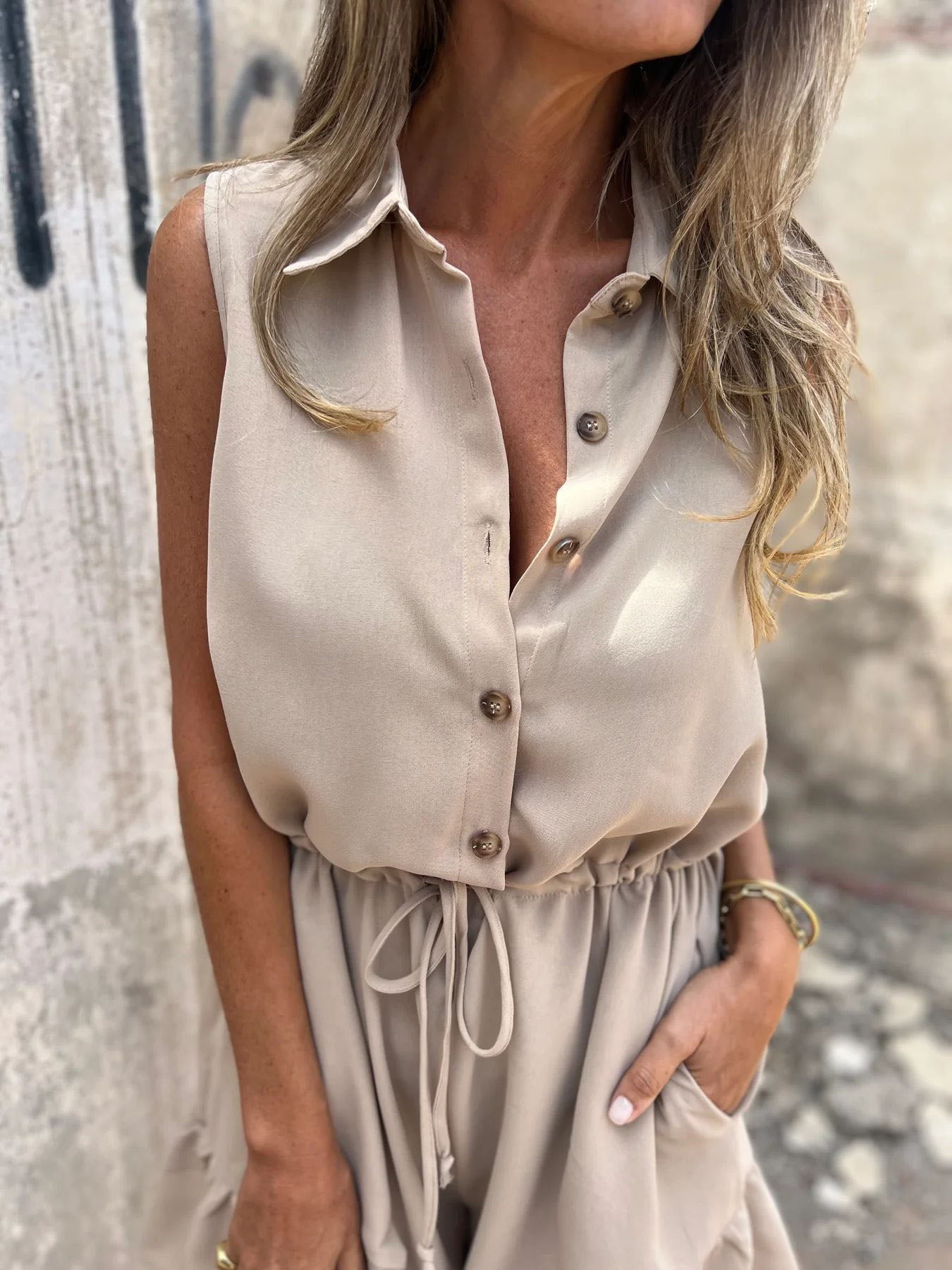 Single Breasted Jumpsuit