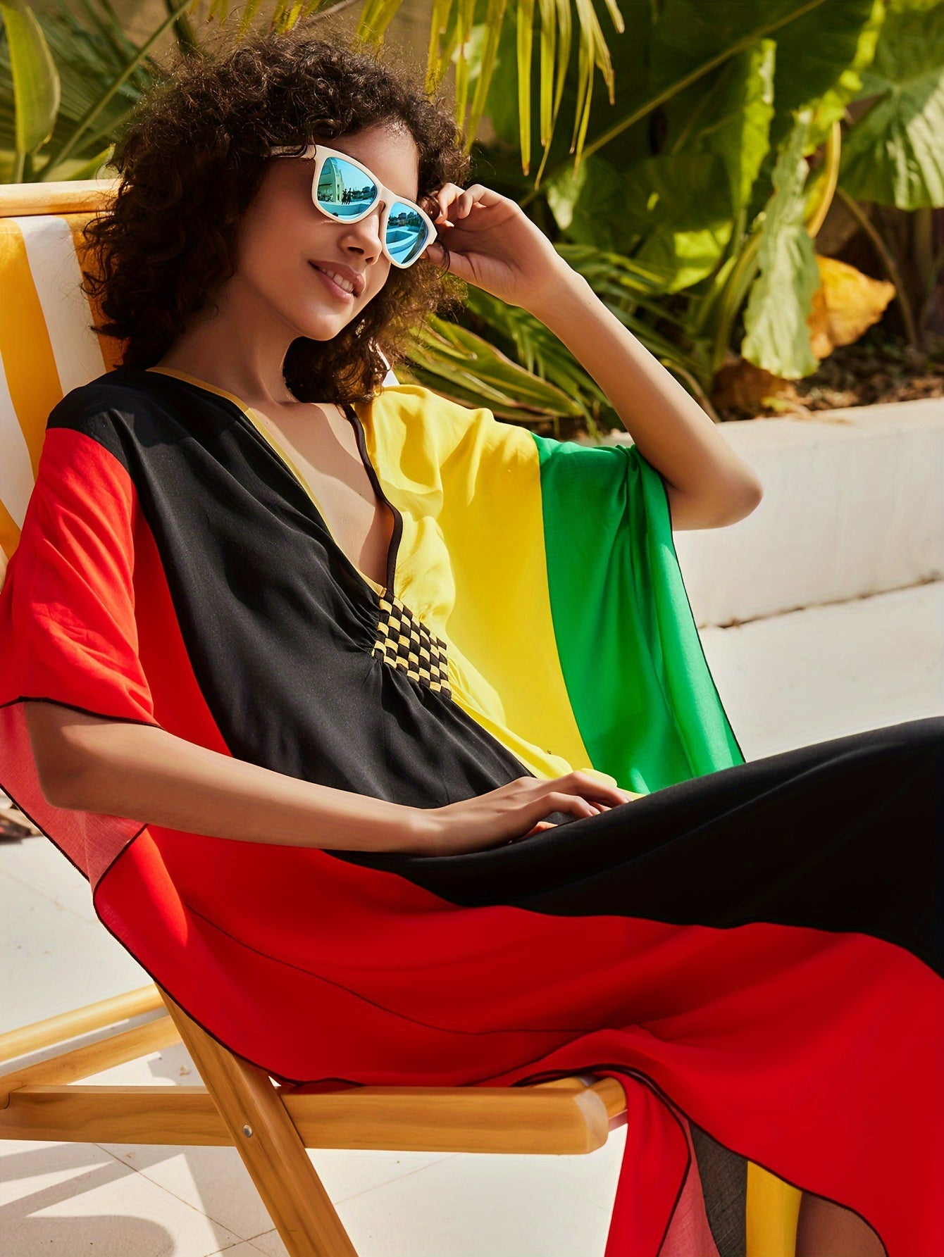 Color Block Boho Dress