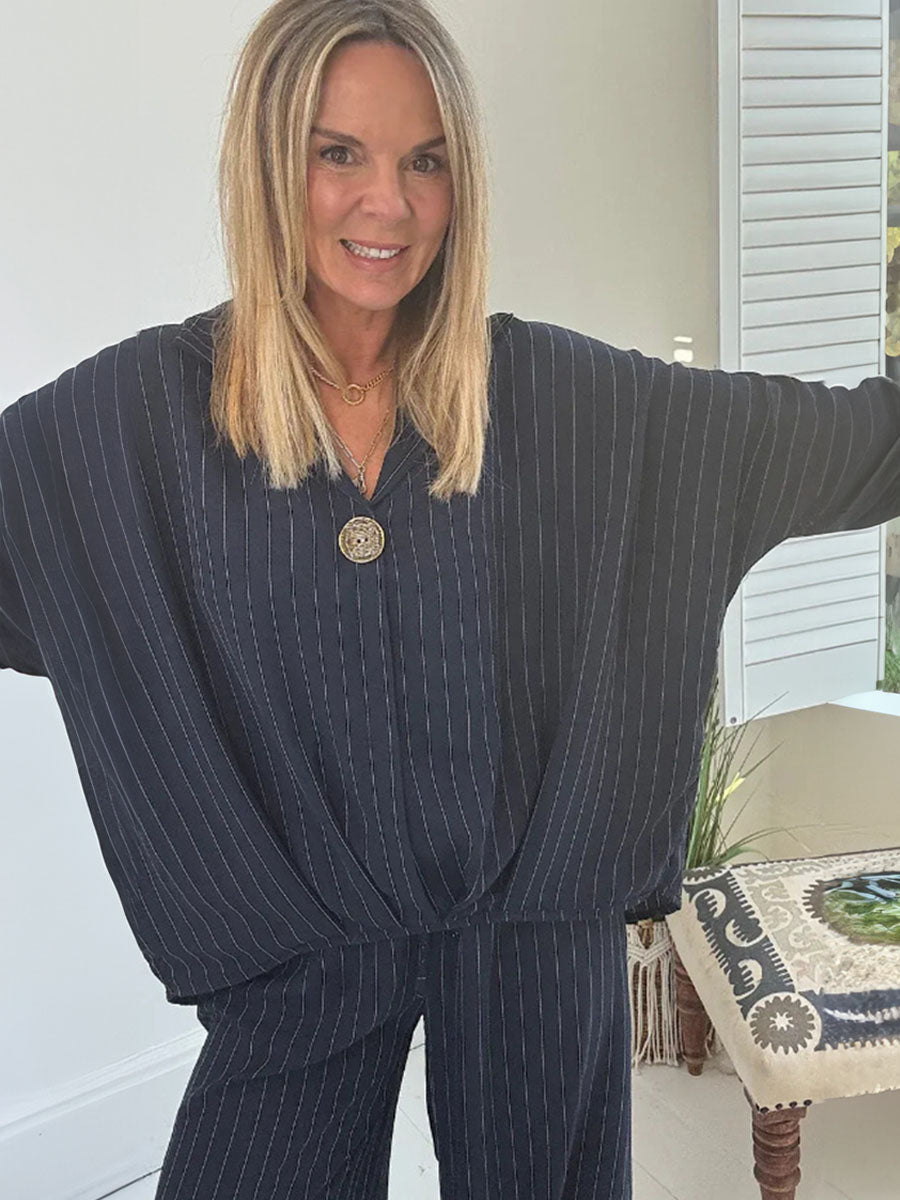 Comfy Loose Striped Lounge Set