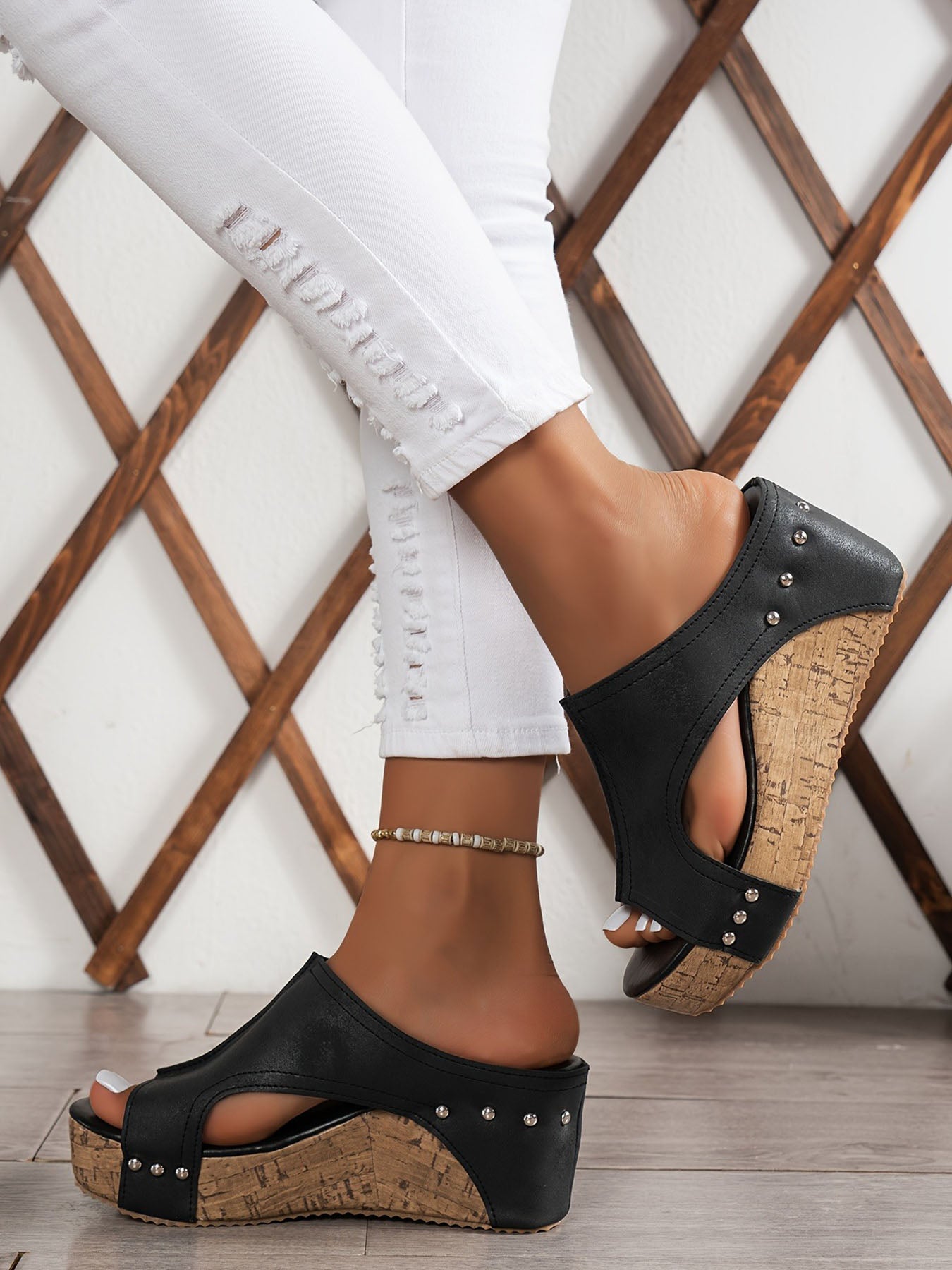 Sandalias de plataforma lateral transpirables
