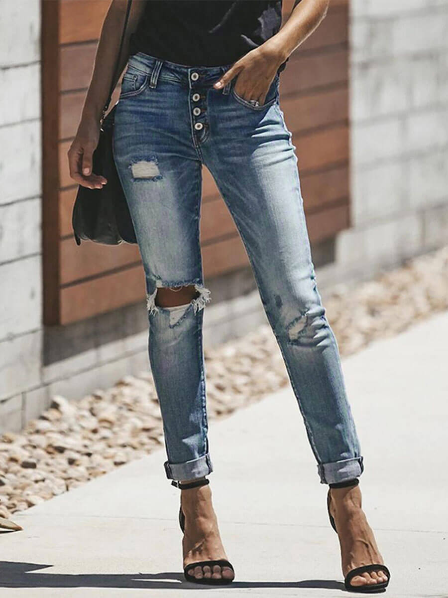 Jeans déchirés classiques de la mode urbaine
