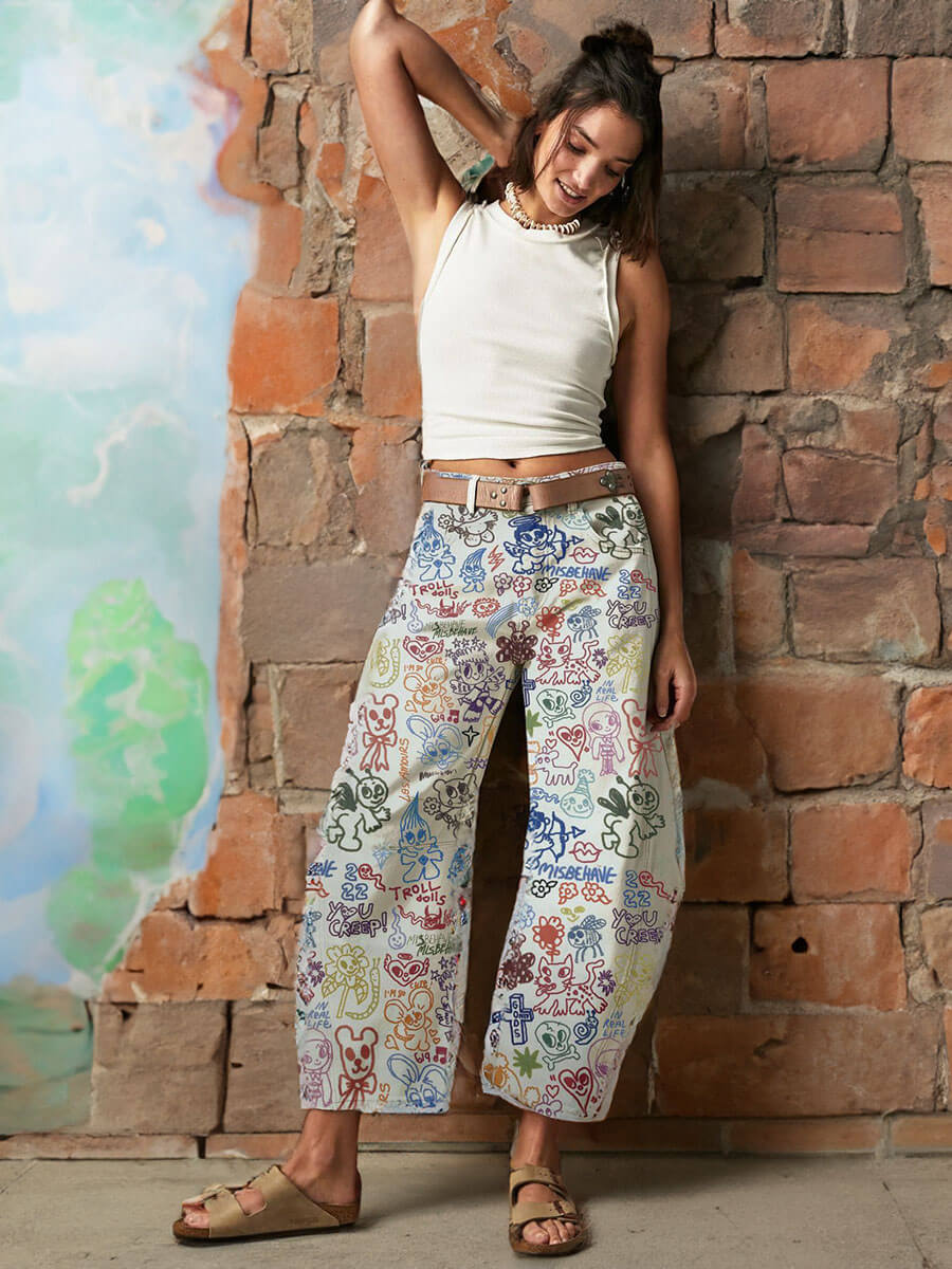 Cartoon Street Fashion Jeans