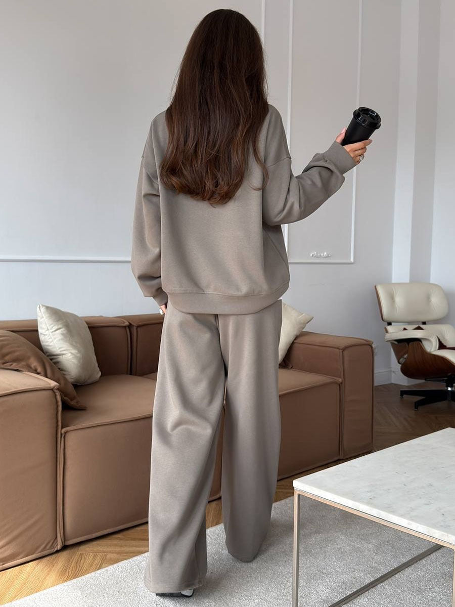 Refined Zip Collar Lounge Set