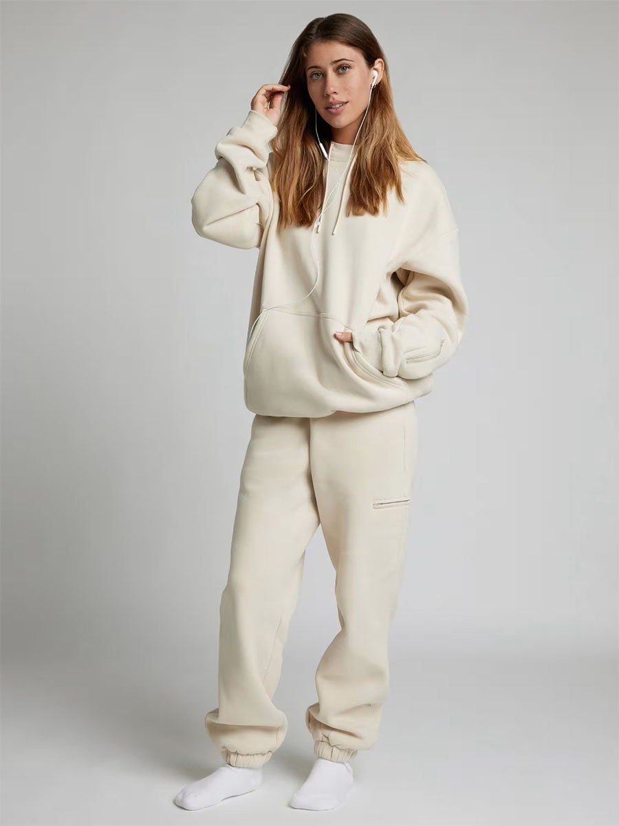 Airplane Travel Hoodie Set with Built-In Eye Mask