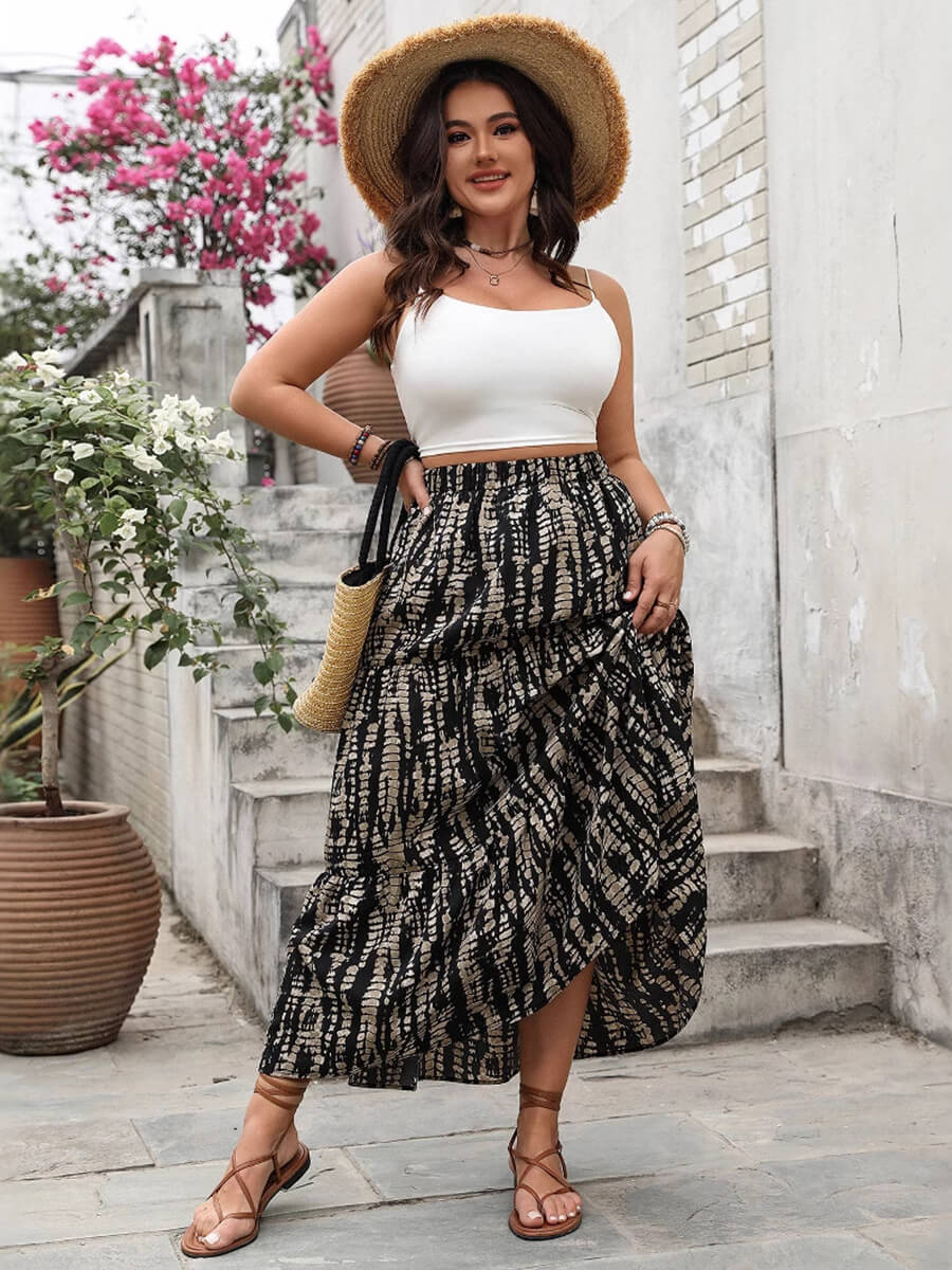 Effortless Vibes Curve Skirt