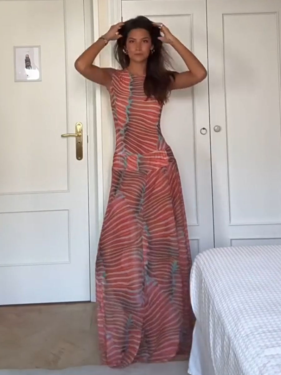 Sunset Wave Stripe Two Set