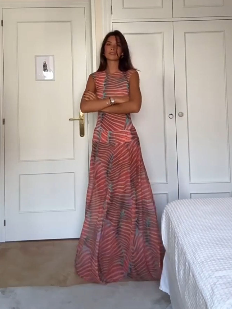 Sunset Wave Stripe Two Set