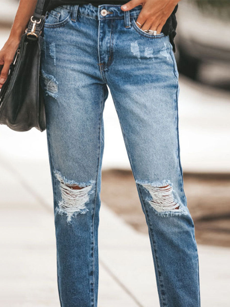 Ripped Light Blue Jeans