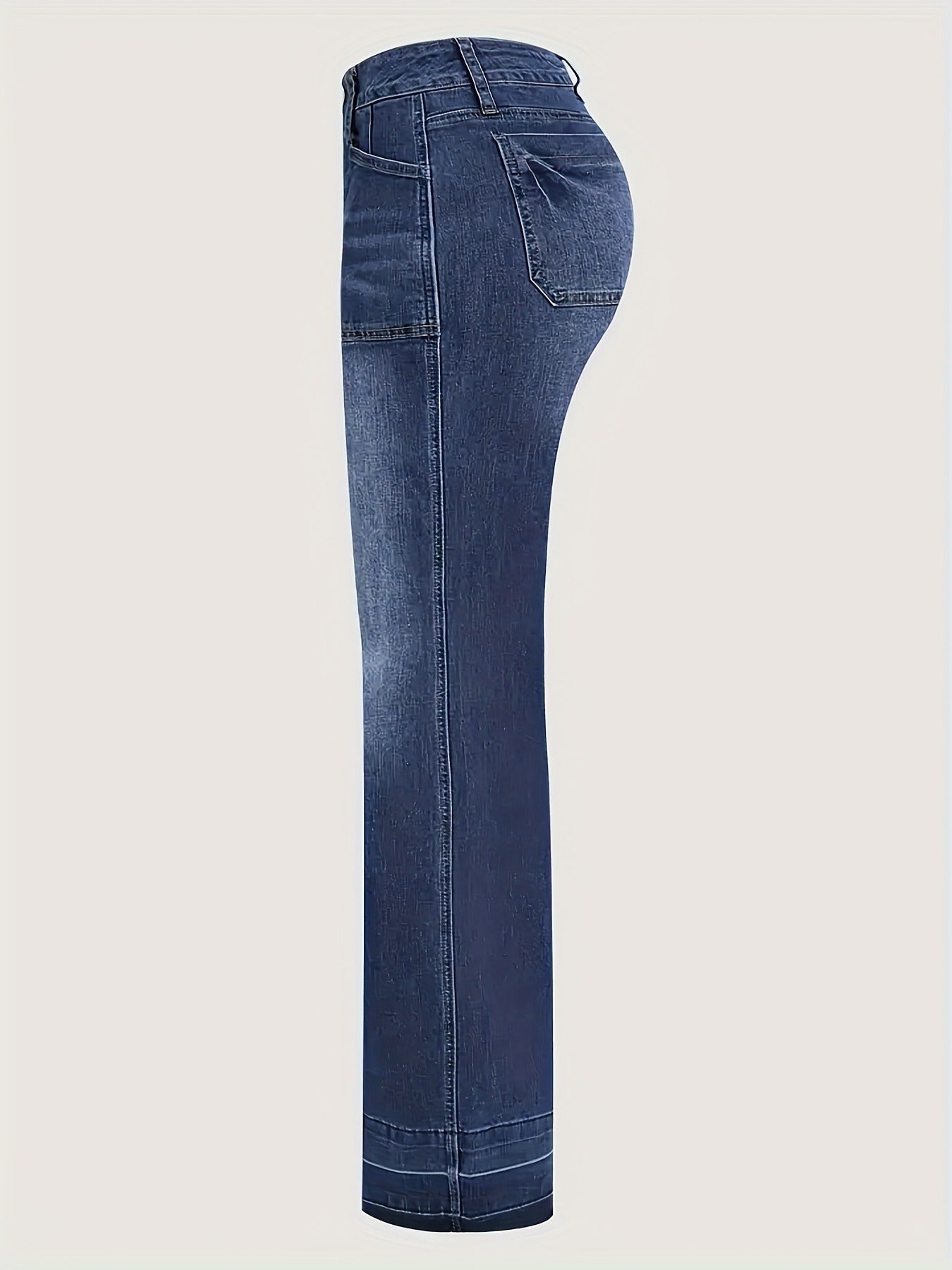Mid Waist Boot Cut Jeans