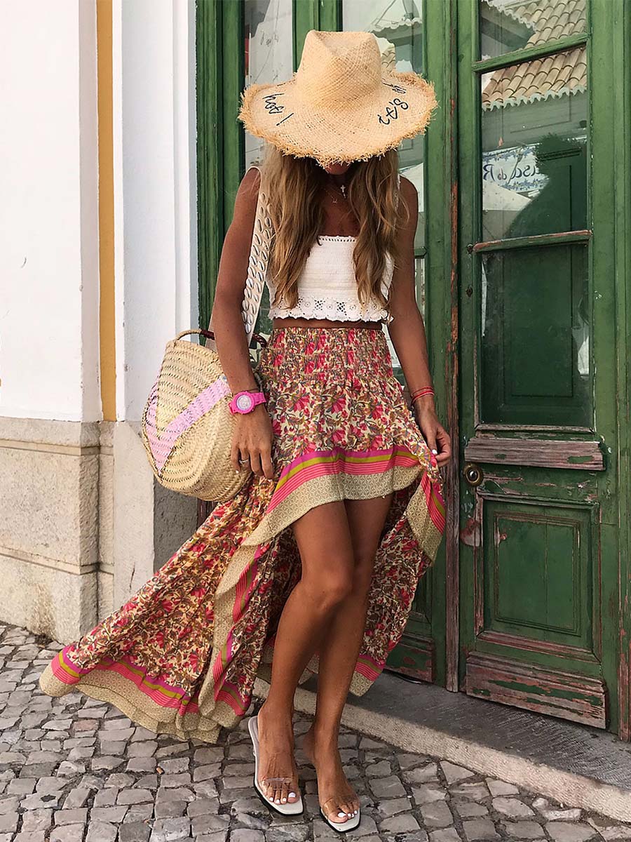 Robe mi-longue irrégulière polyvalente