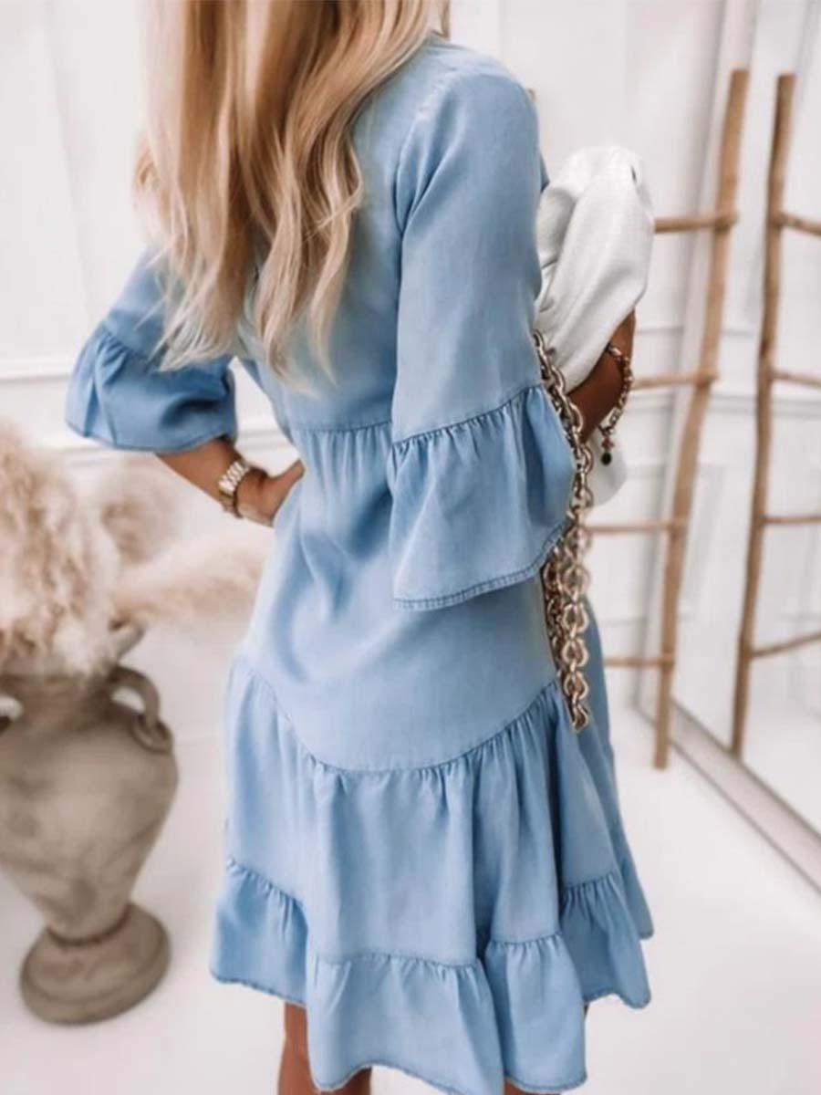 Robe trapèze en jean