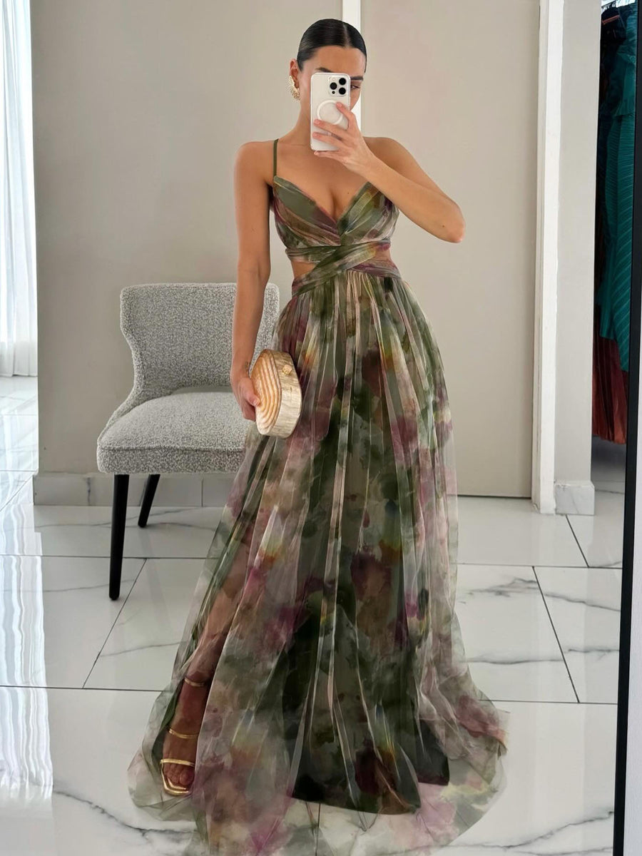 Vorioal Polka Dot Print Dress