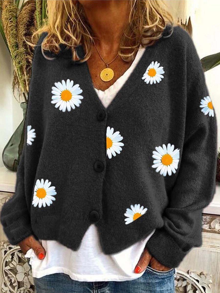 Manteau en laine à fleurs Vorioal
