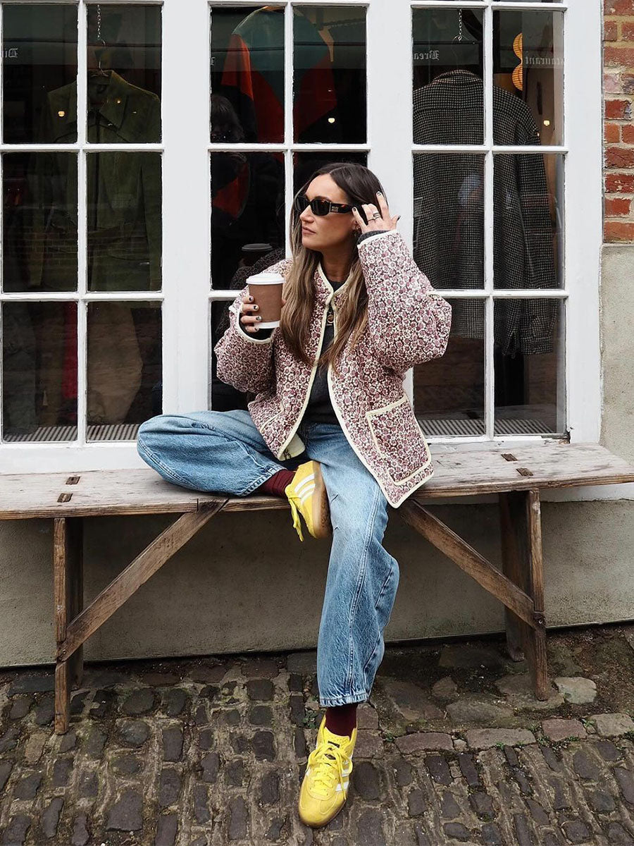 Vintage Cozy Floral Coat