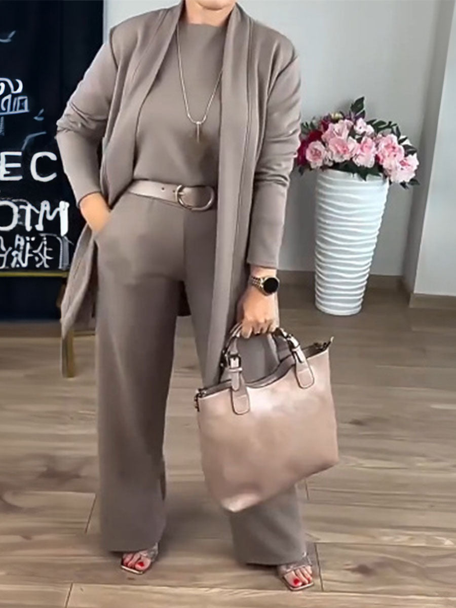 Cozy Chic Knit 3-Piece Outfit