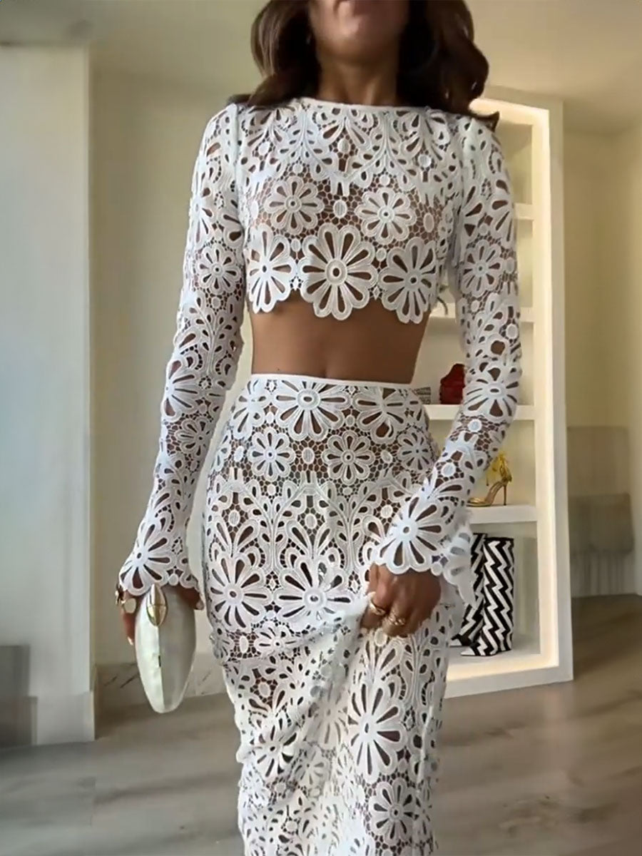 Petal Veil Luxe Lace Set