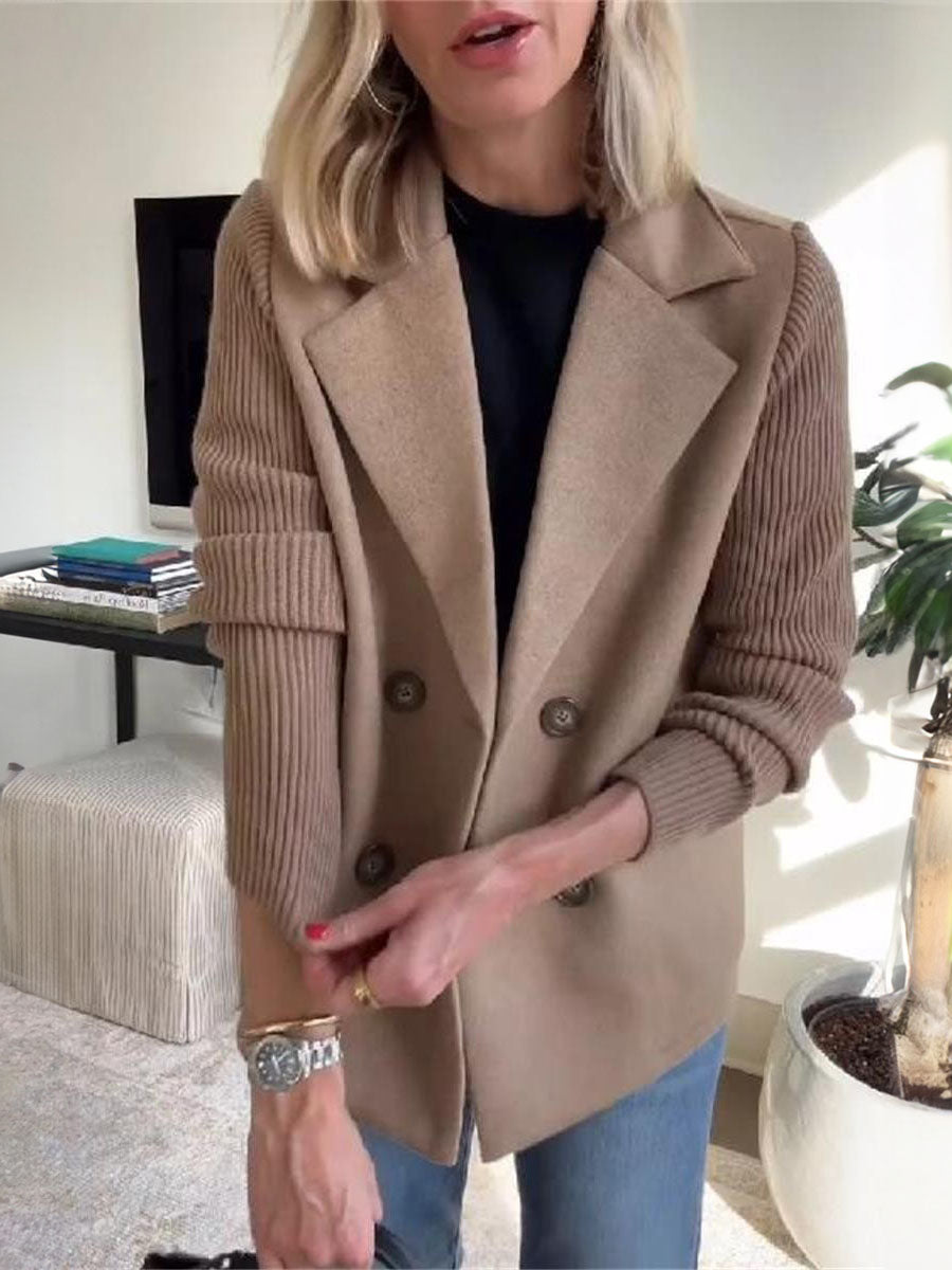 Refined Knit Sleeve Blazer