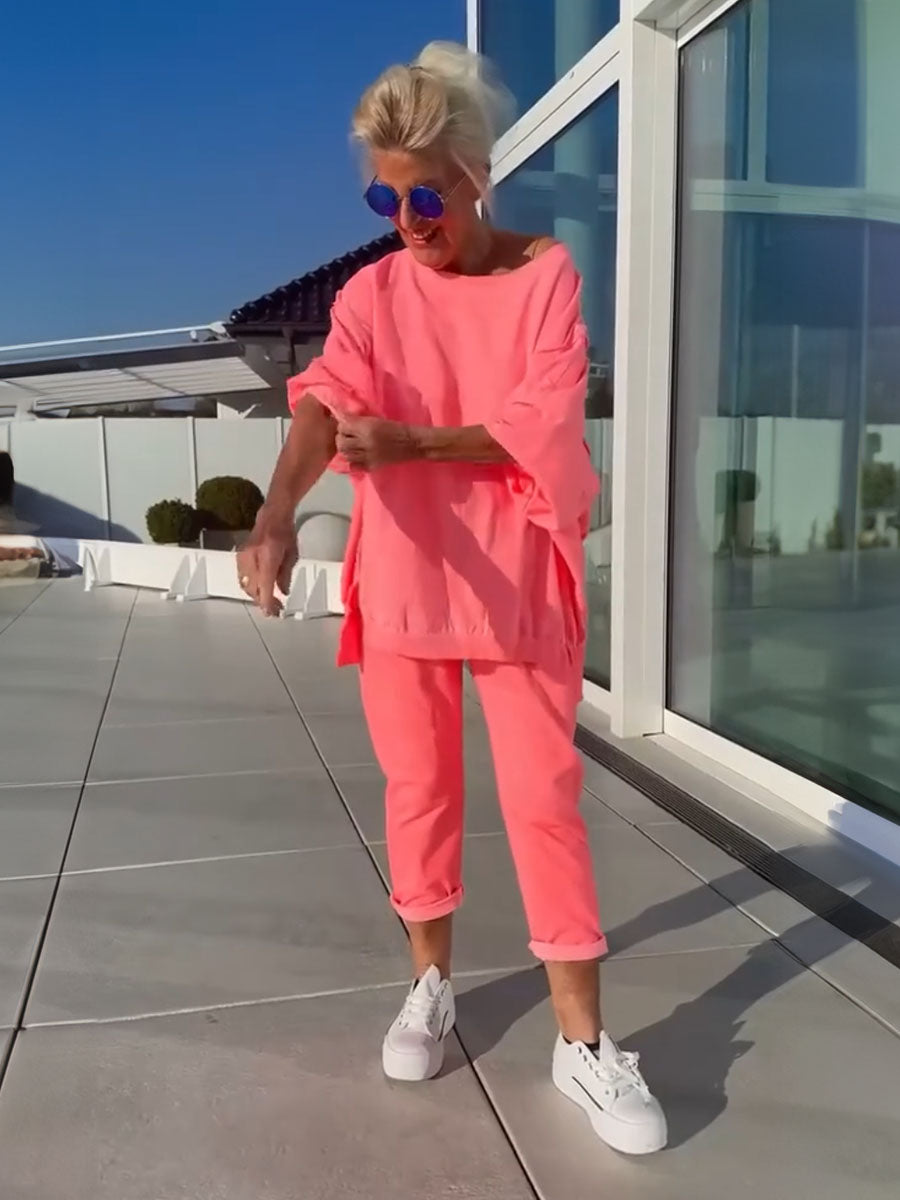 Vibrant Neon Relaxed Lounge Set