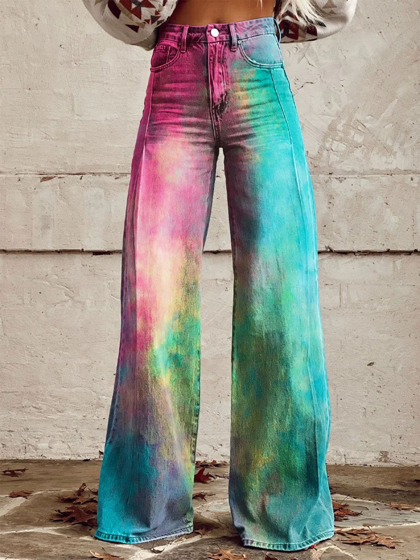 Pantalones anchos coloridos de Vorioal