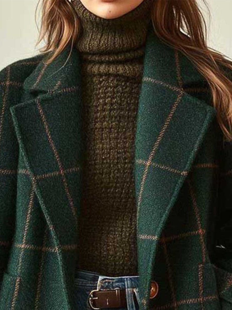 Royal Vintage Plaid Overcoat