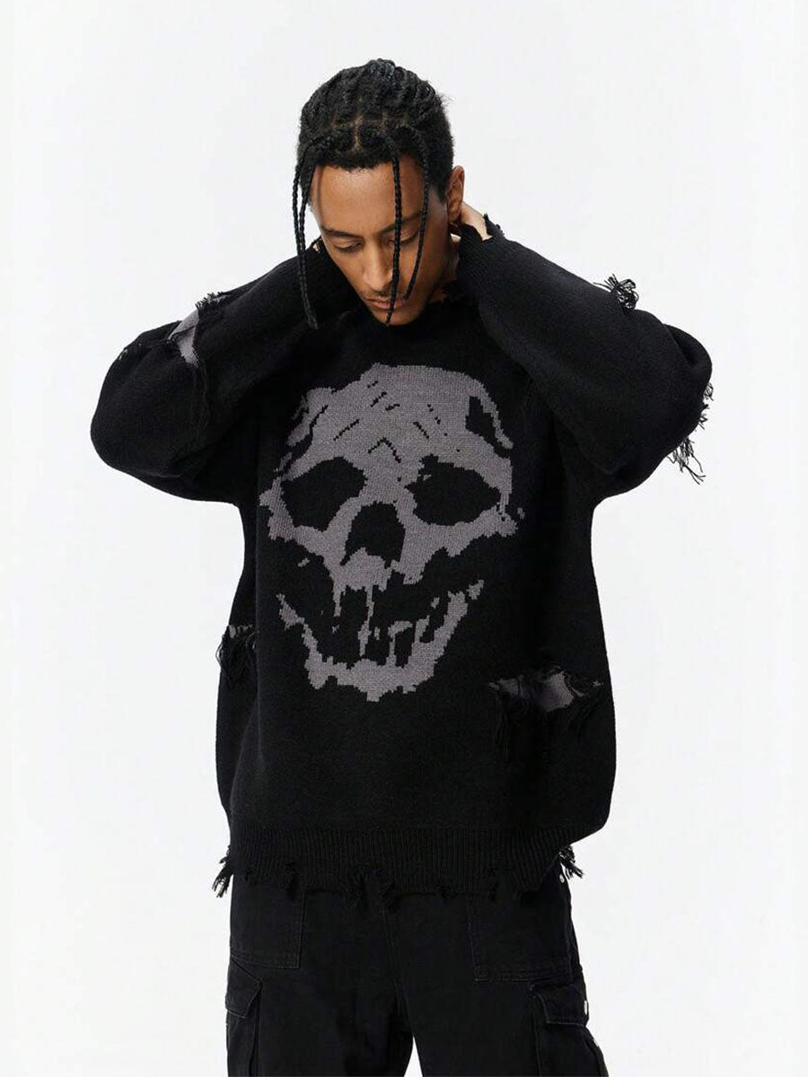 Unisex Halloween Ripped Sweater