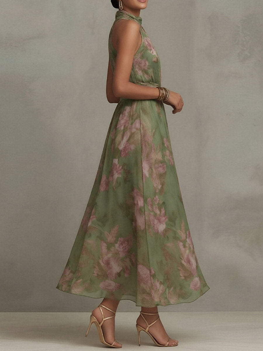 Bloom Halter Maxi Dress