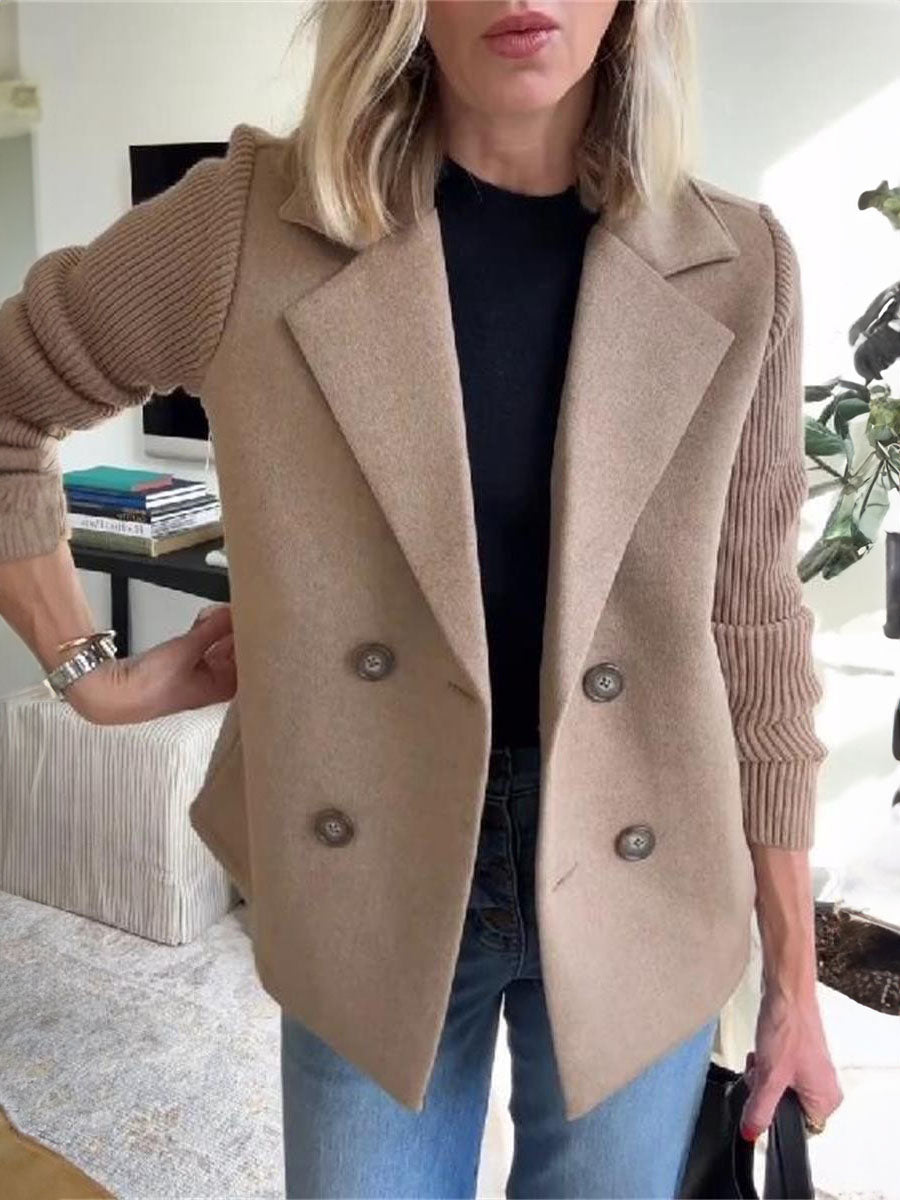 Refined Knit Sleeve Blazer