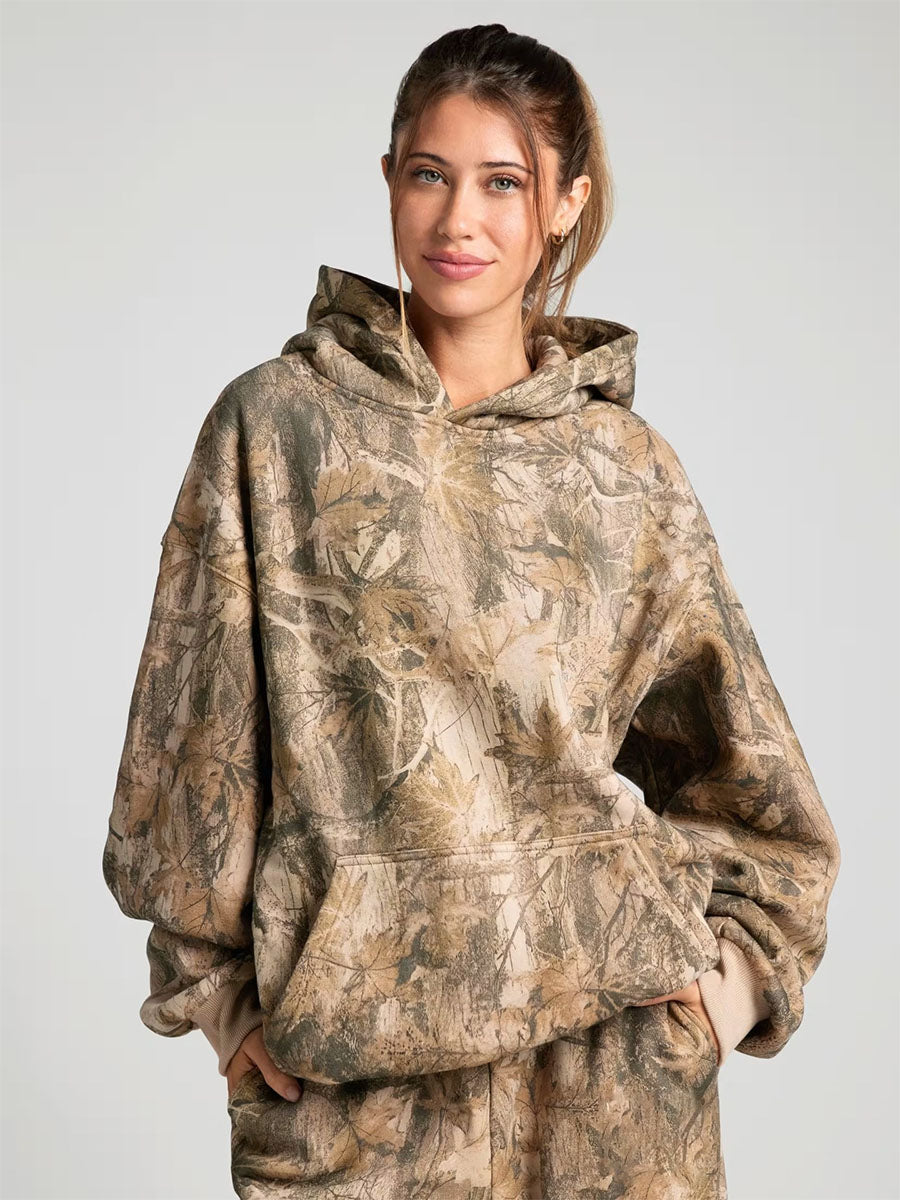Printed Hoodie Casual Two Set