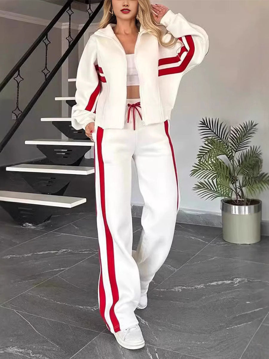 Sporty Classic Striped Street Set