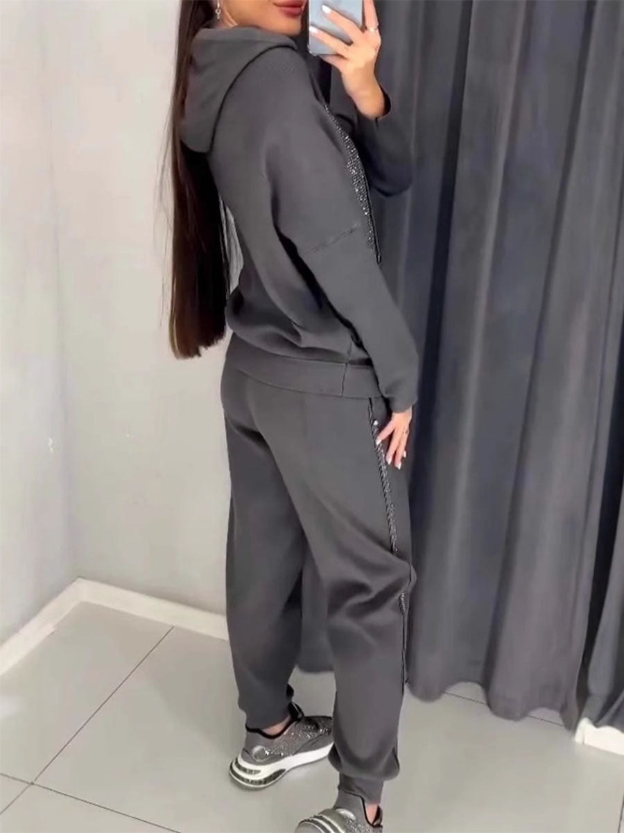 Sparkle Chic Hoodie Jogger Set