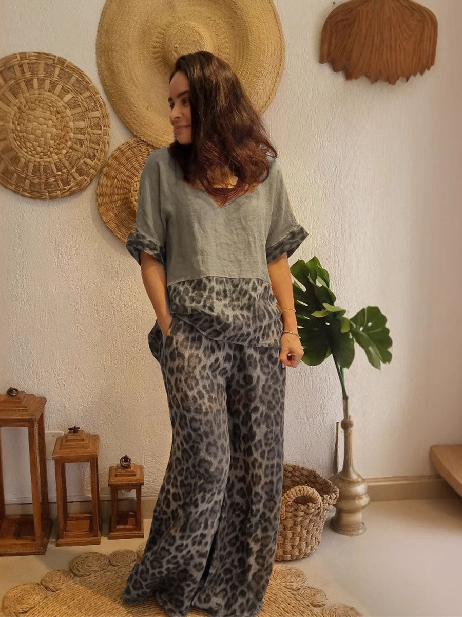 Leopard Loose Lounge Set