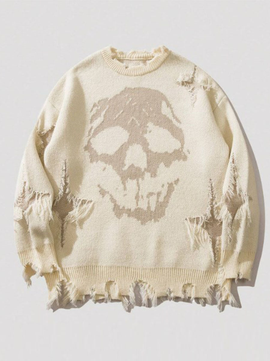Unisex Halloween Ripped Sweater
