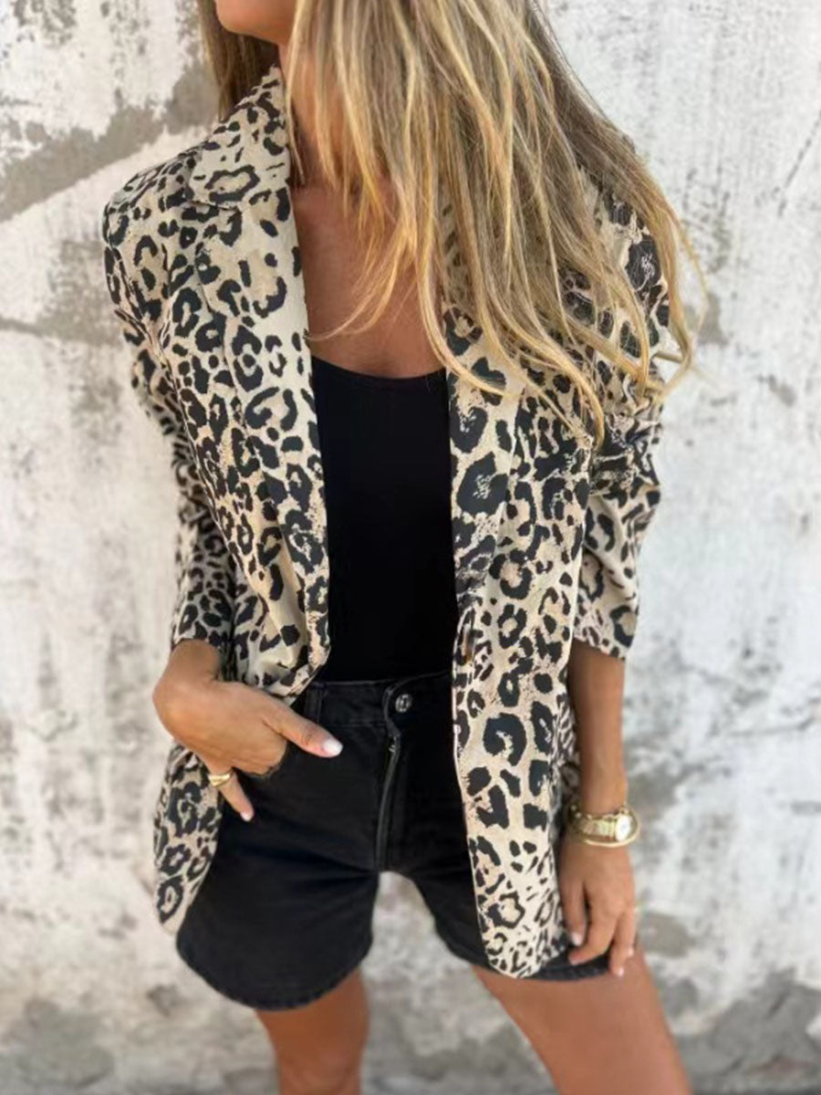Graceful Touch Leopard Blazer
