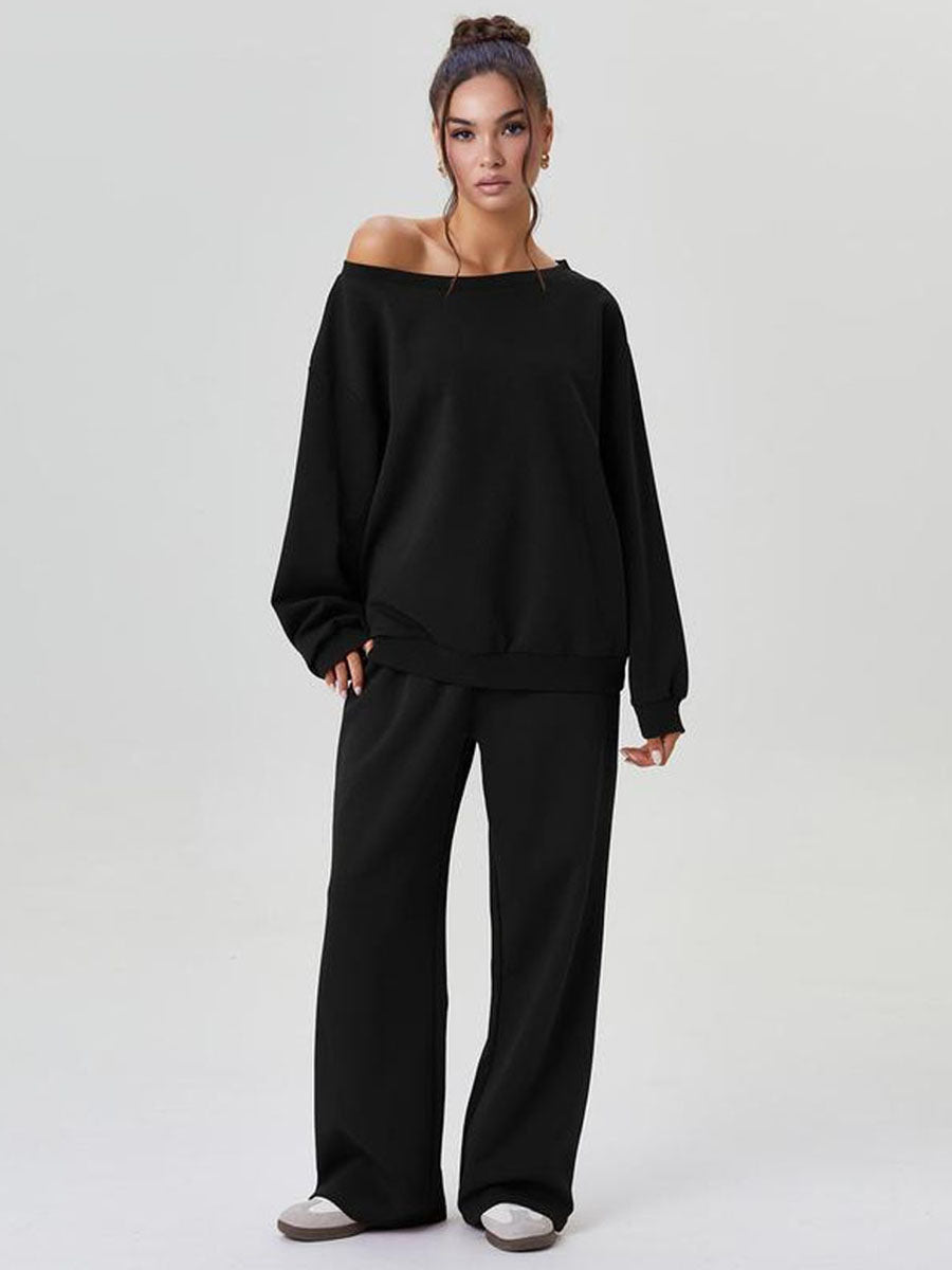 Drape Off Shoulder Lounge Set