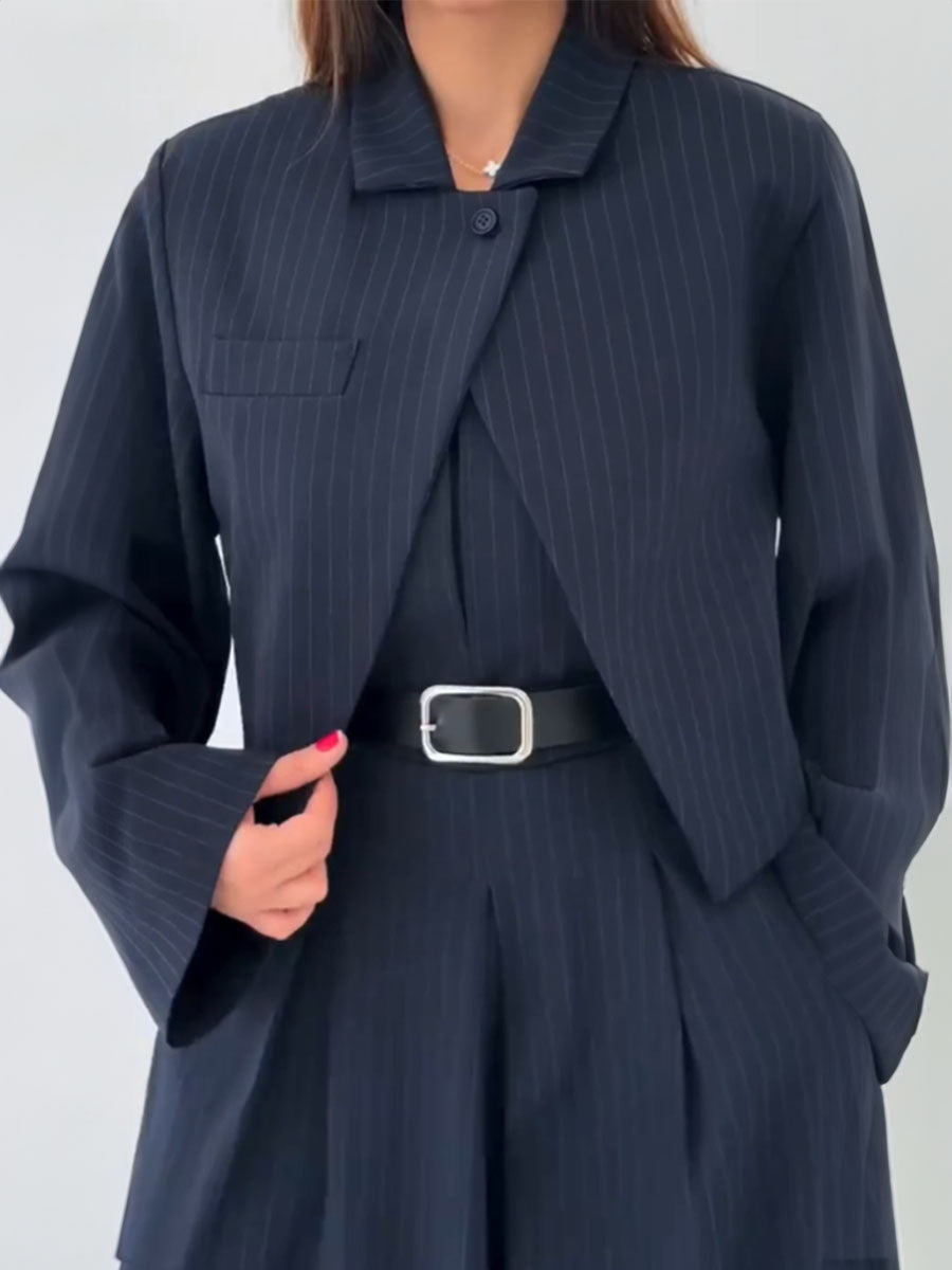Tailored Pinstripe Two Piece Suit