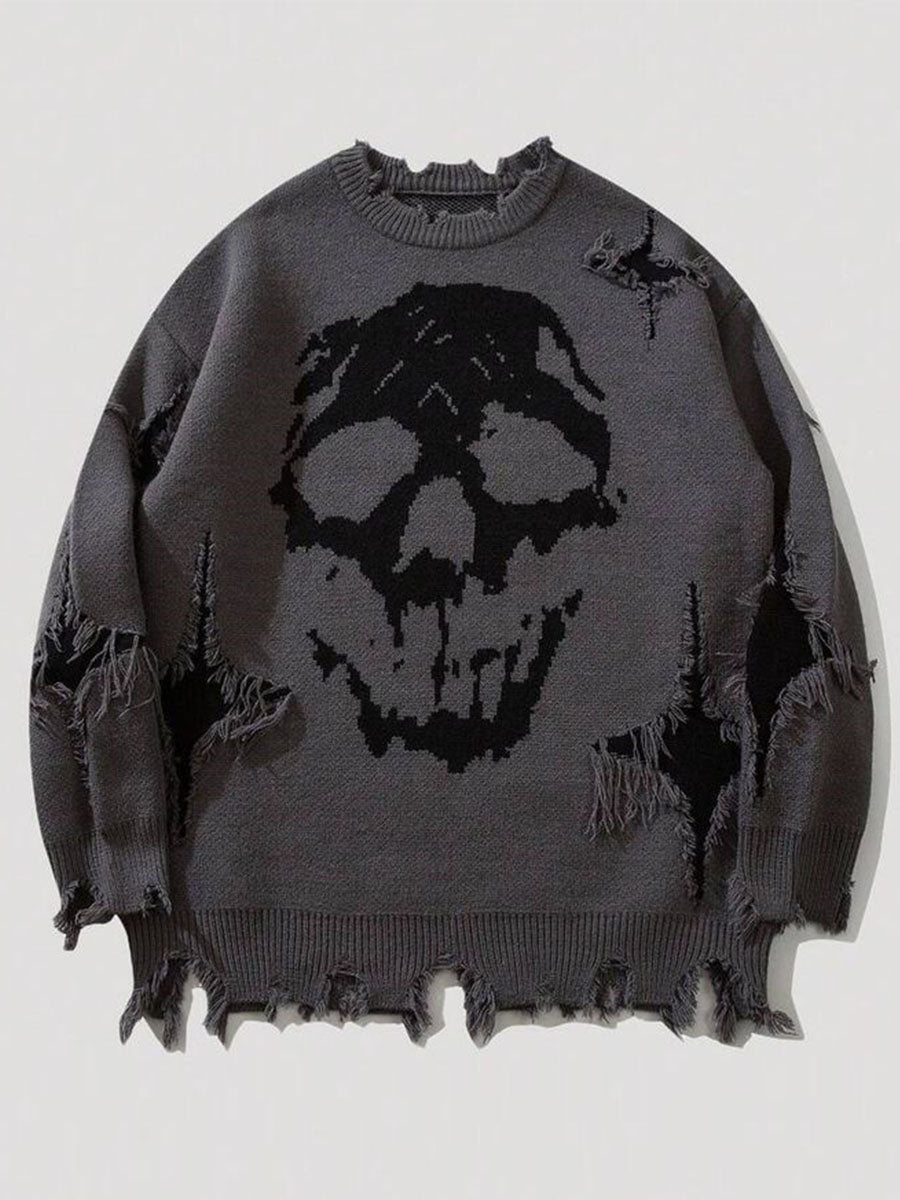 Unisex Halloween Ripped Sweater