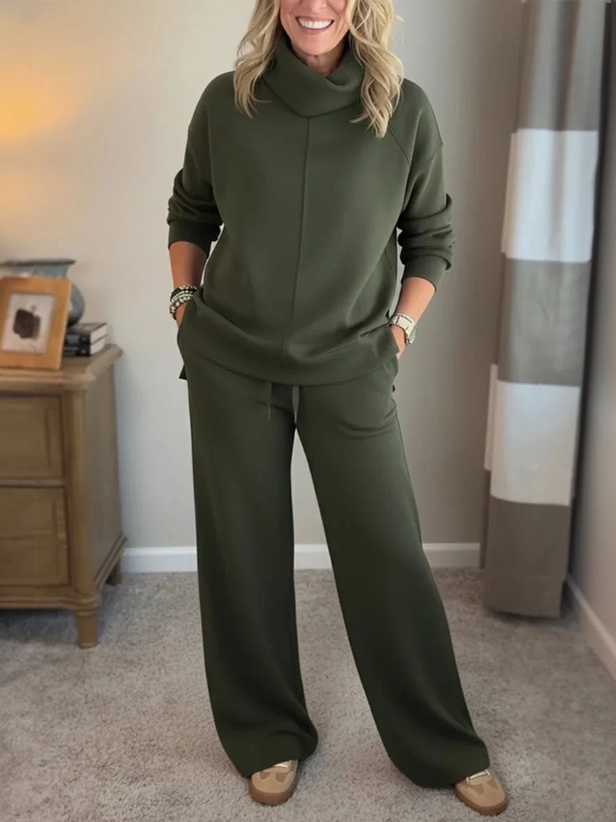 Soft Relaxed Cowl Neck Set