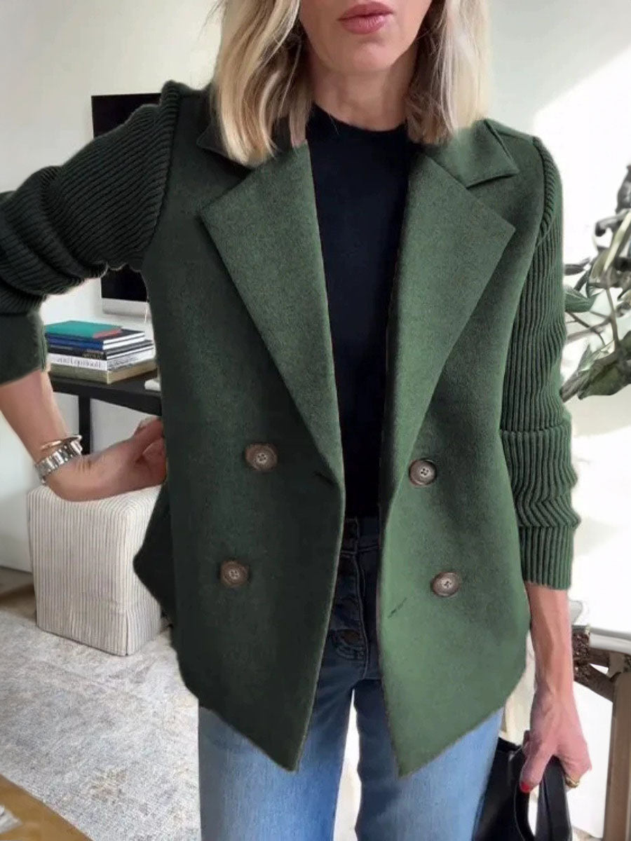 Refined Knit Sleeve Blazer
