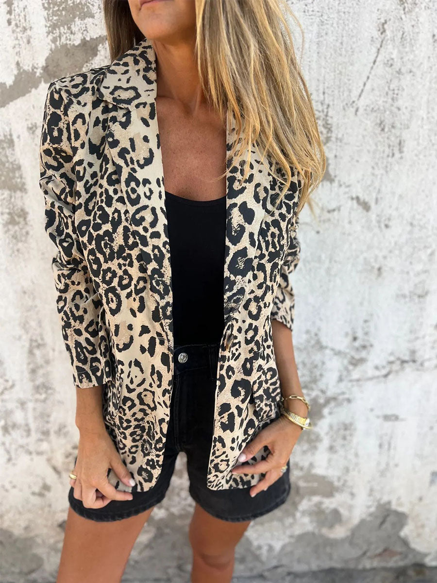 Graceful Touch Leopard Blazer