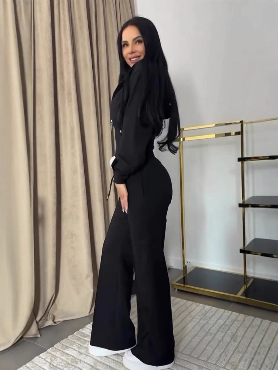 Sleek Zip Up Tracksuit Set