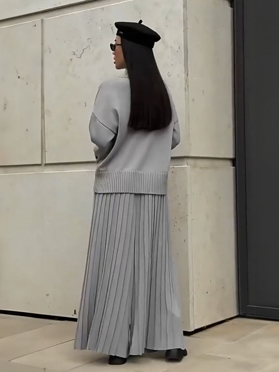 Cozy Cloud Sweater Wide-Leg Pants Set
