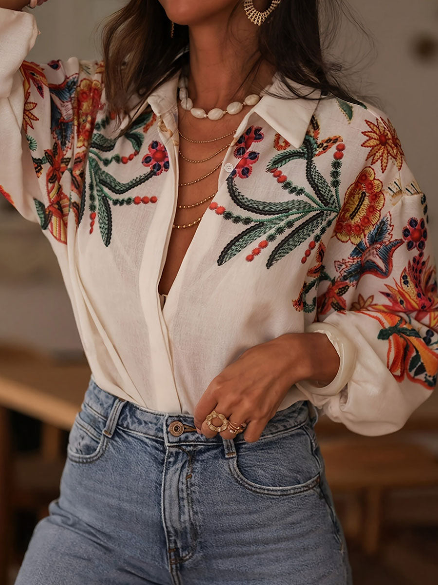 Delicate Charm Floral Blouse