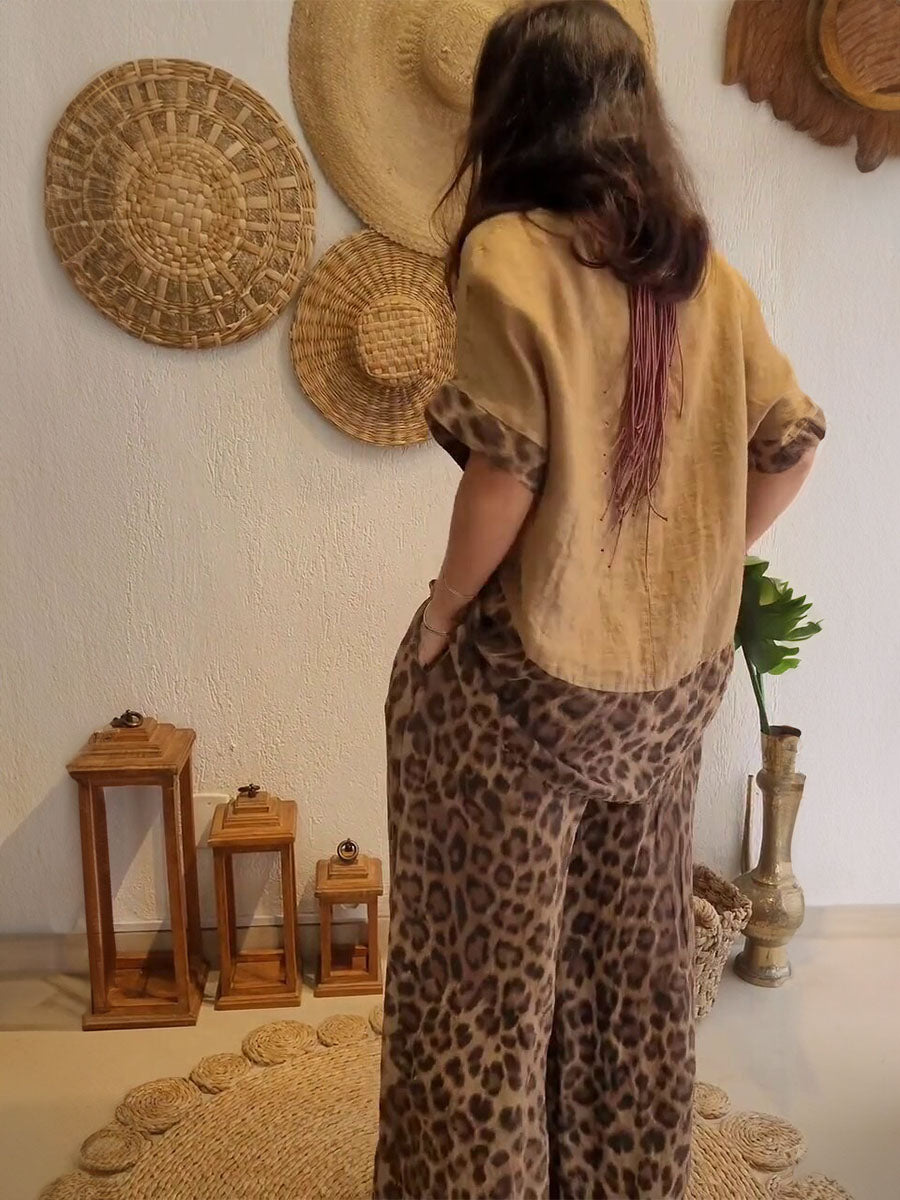 Leopard Loose Lounge Set