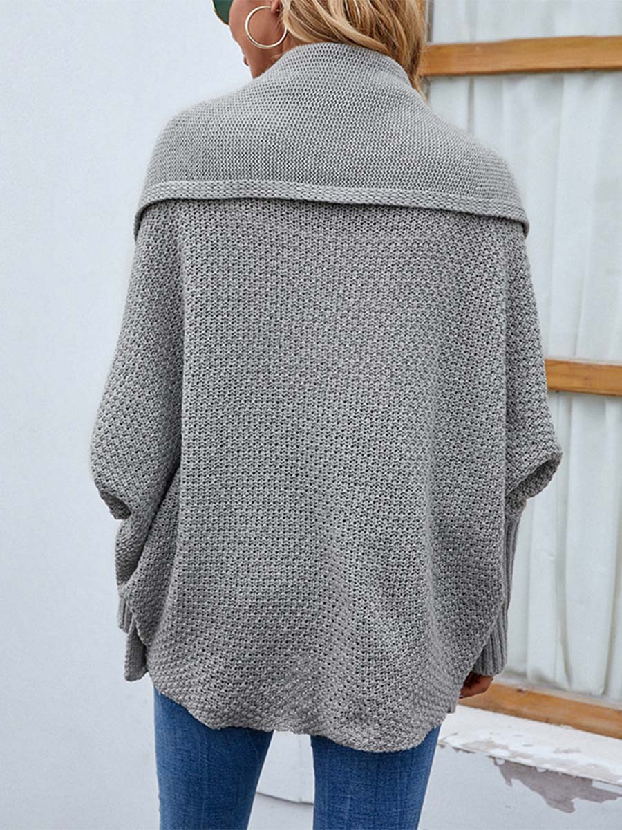 Cárdigan tipo suéter con mangas murciélago Vorioal