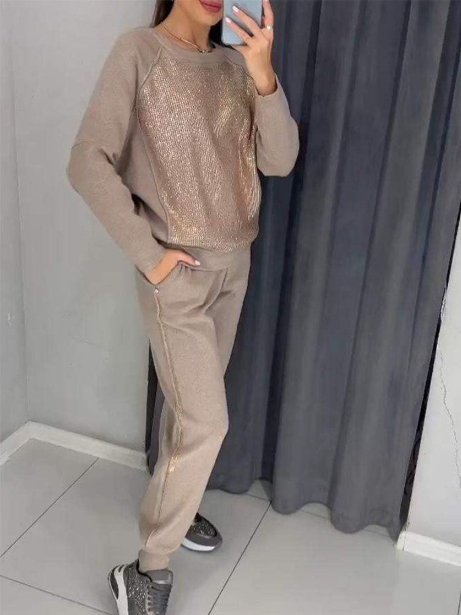 Sparkle Chic Hoodie Jogger Set