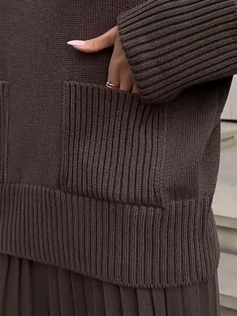 Cozy Cloud Sweater Wide-Leg Pants Set