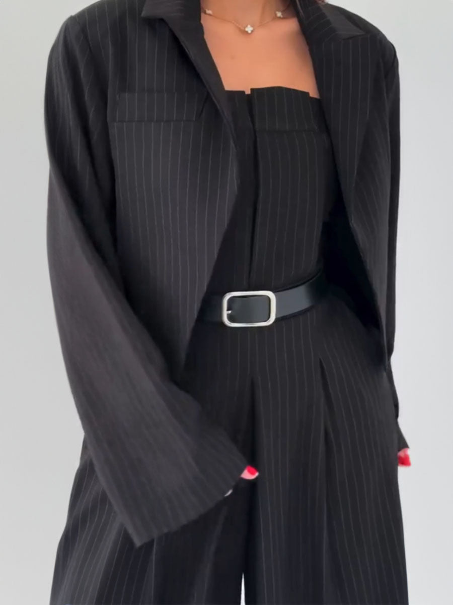Tailored Pinstripe Two Piece Suit